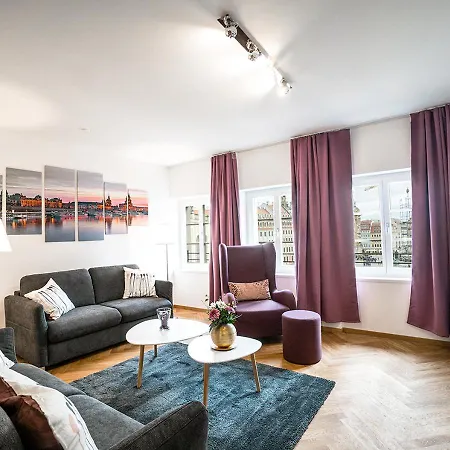 Familienapartment Mit Blick Zur Frauenkirche 德累斯顿
